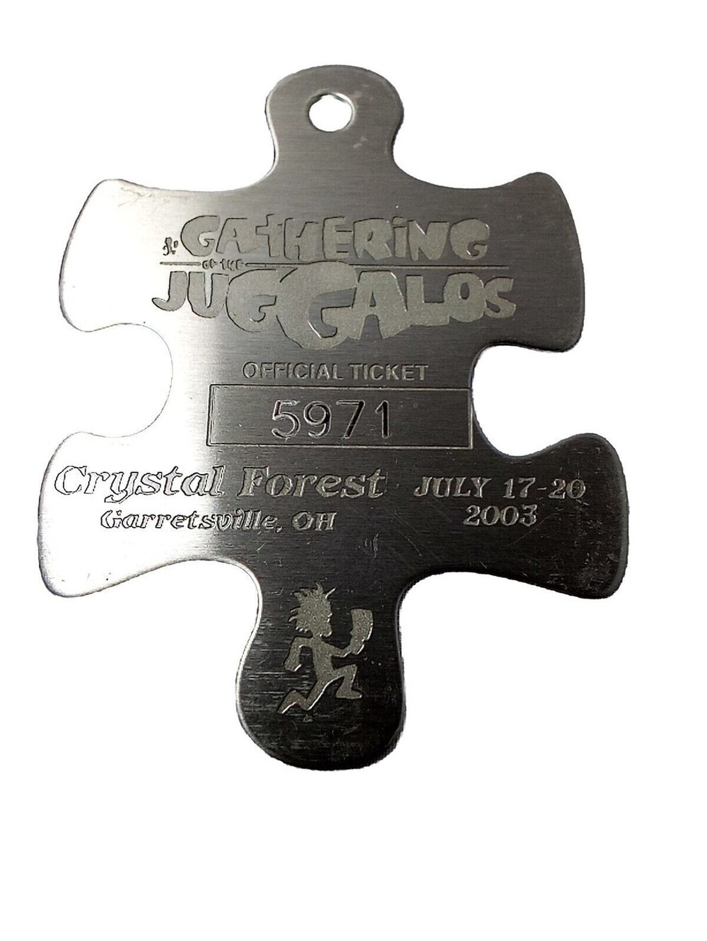 GOTJ Amulet Charm Pendant Gathering Of The Juggalos ICP Insane Clown Posse 2003